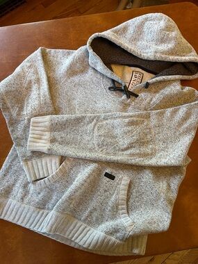 Billabong Light Heather Gray Sherpa-Lined Hoodie